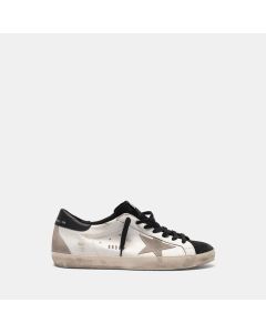 Golden Goose Super-Star Sneakers In Smooth Leather And Contrast Suede