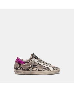 Golden Goose Super-Star Sneakers In Python-print Leather